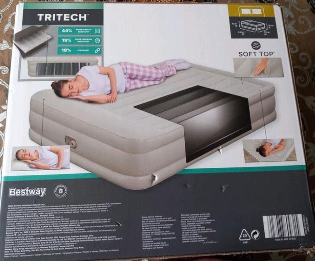 Bestway Tritech air mattress, 2 personen, Soft top, comforta, Ophalen, Nieuw