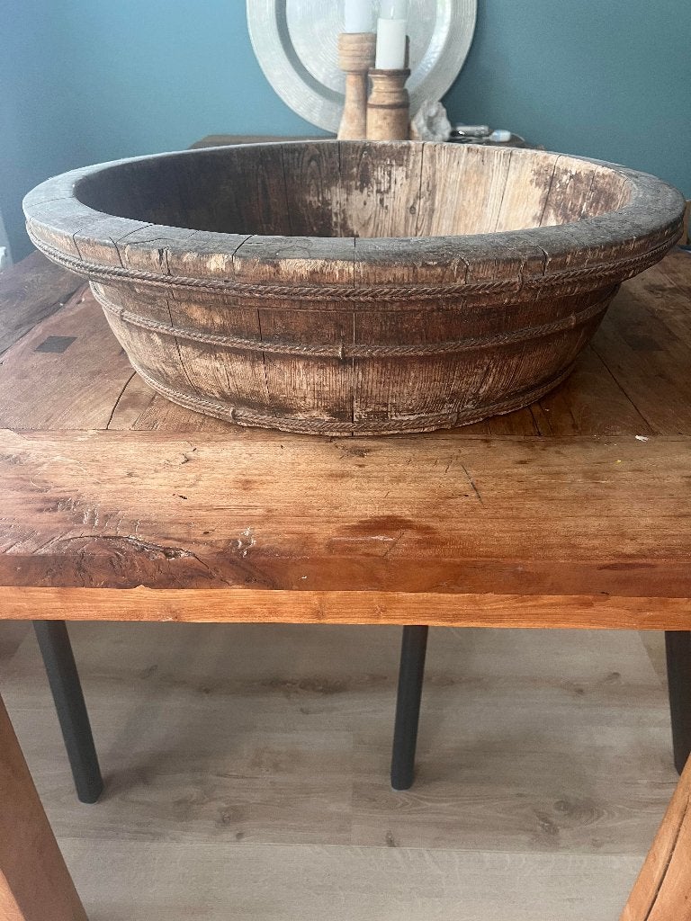 houten schaal/ olijven bak, Huis en Inrichting, Ophalen, Zo goed als nieuw, Rond, Hout