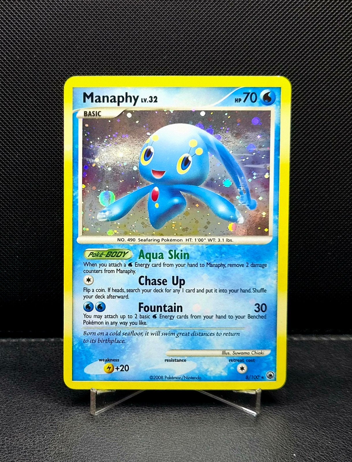 Manaphy Holo 8/100 Majectic Dawn 2008, Ophalen of Verzenden, Zo goed als nieuw