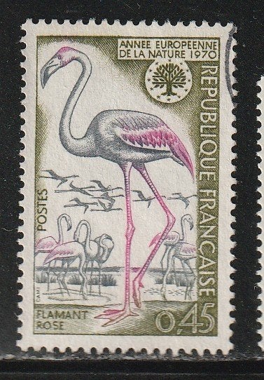 Verenigd Europa 1970 - Frankrijk - Flamingo, Postzegels en Munten, Ophalen, Gestempeld, Dier of Natuur