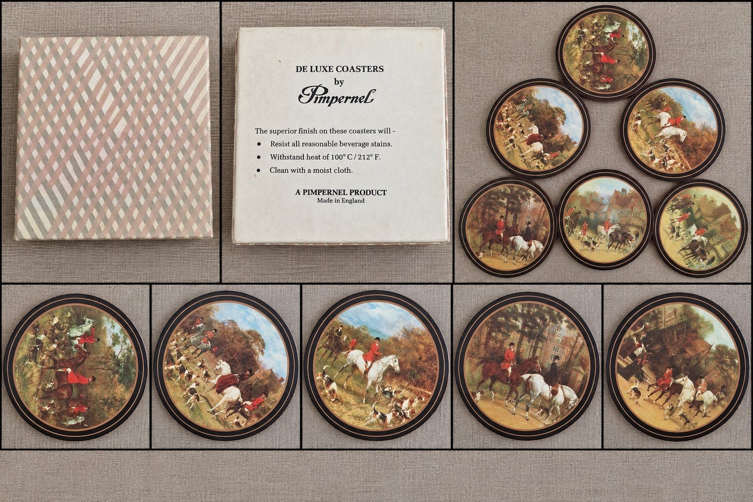 Vintage Pimpernel onderzetters – 6 stuks – Made in England, Ophalen of Verzenden