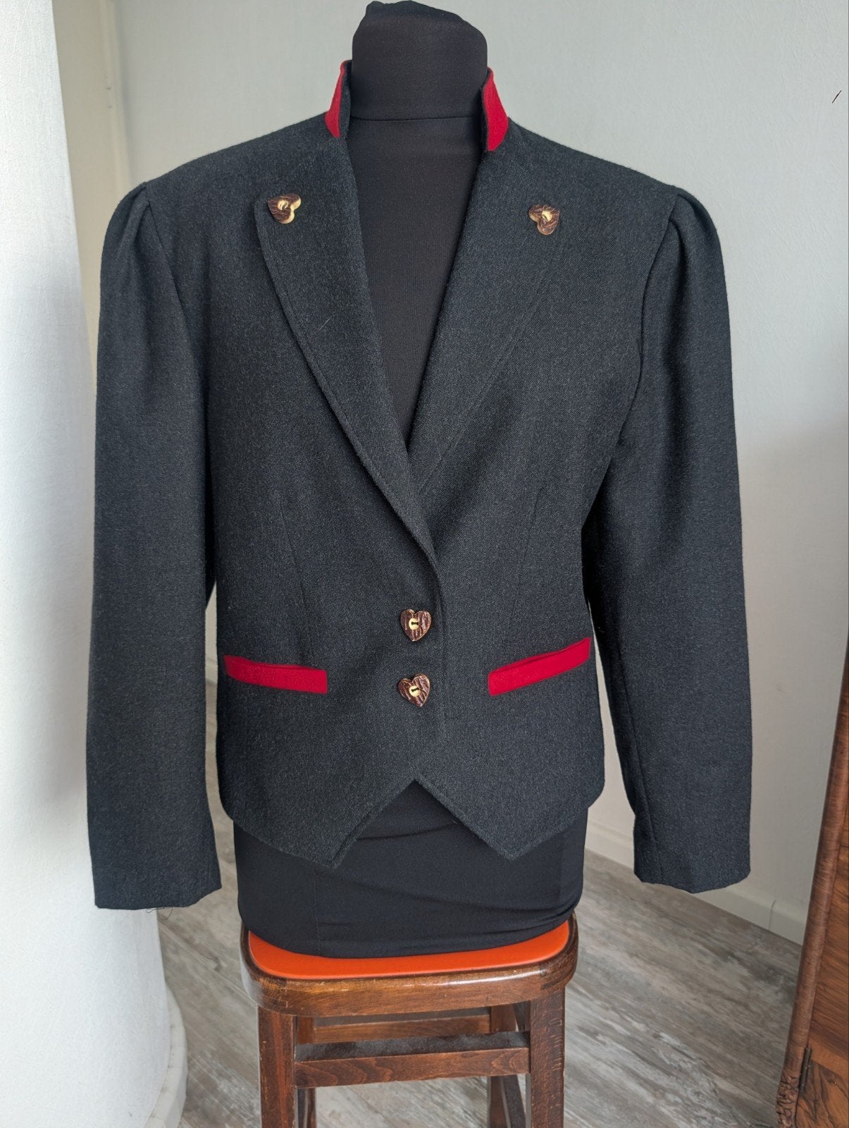 Vintage Tirol Colbert. Wol - Maat 38, Maat 38/40 (M), Ophalen of Verzenden, Jasje, Grijs