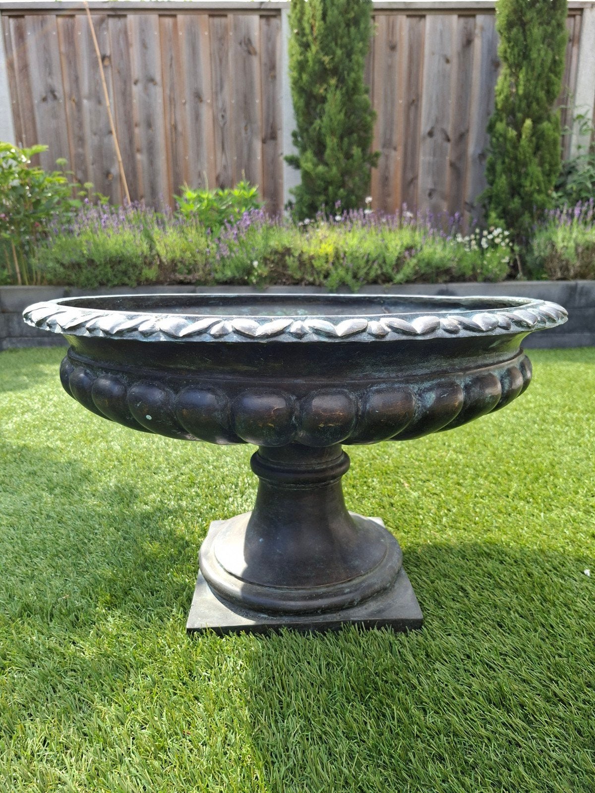 Antieke Bronzen Tuinvaas, Tuin en Terras, Tuinvazen, Ophalen
