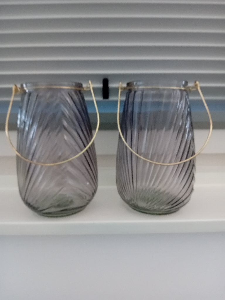 2 x Windlichten, Overige materialen, Windlicht, Ophalen of Verzenden, Zo goed als nieuw