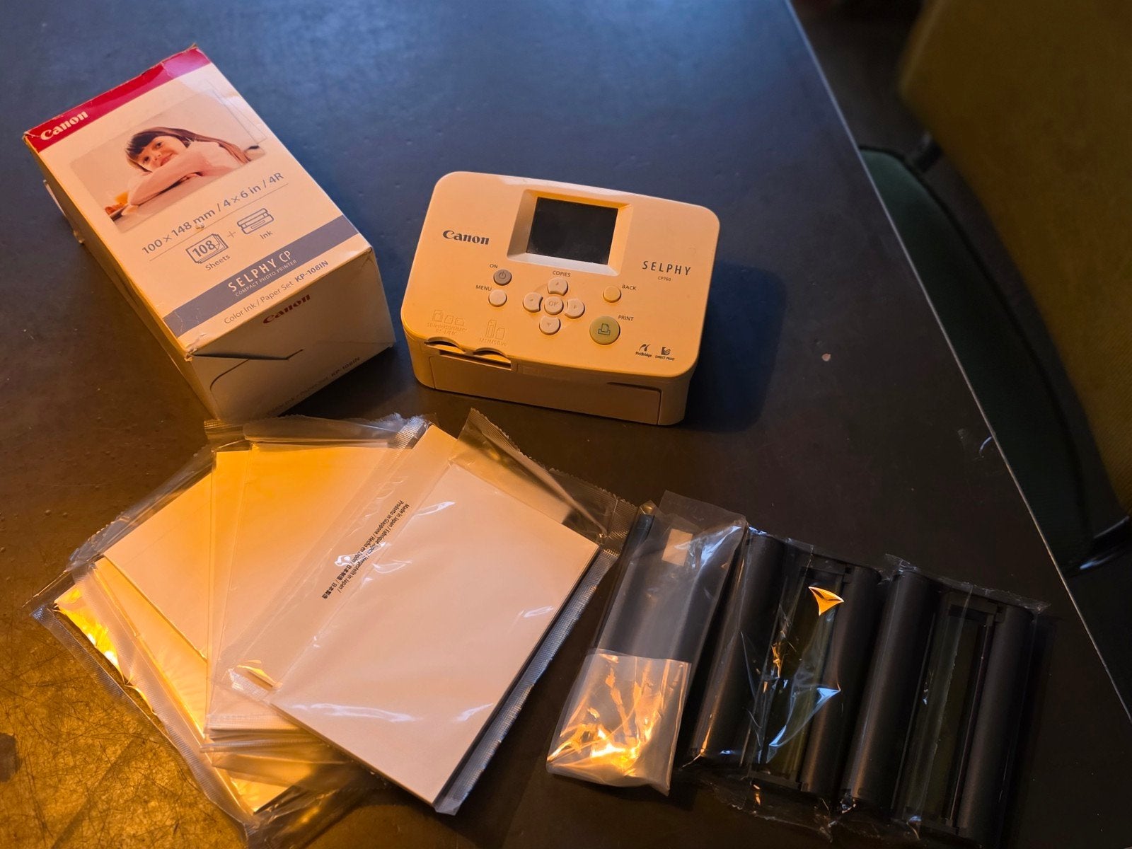 Canon Selphy CP fotoprinter met accessoires, Glanzend, Ophalen of Verzenden, Zo goed als nieuw, Canon