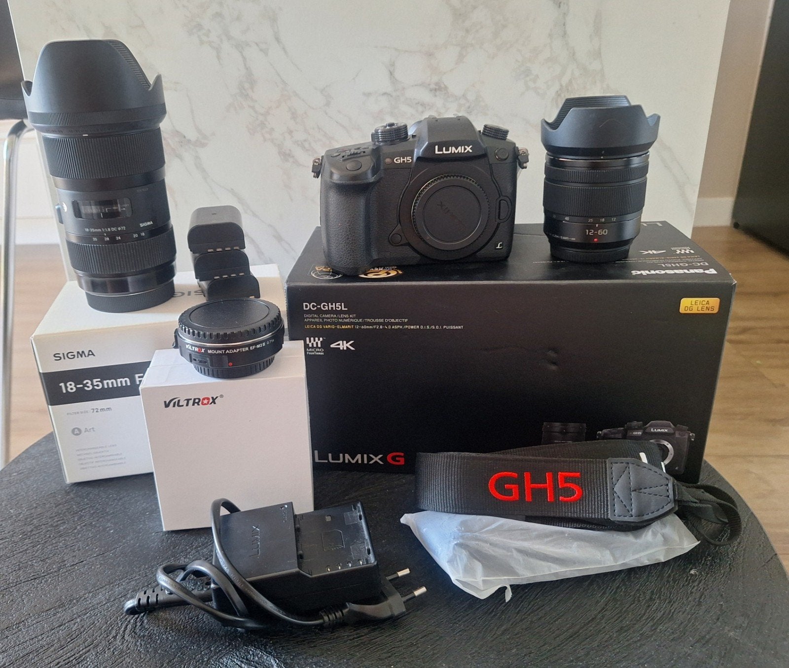 Videokit: Panasonic Lumix GH5 + Sigma 18-35mm + Gimbal, Audio, Tv en Foto, Ophalen, Panasonic, 20x of meer, Zo goed als nieuw