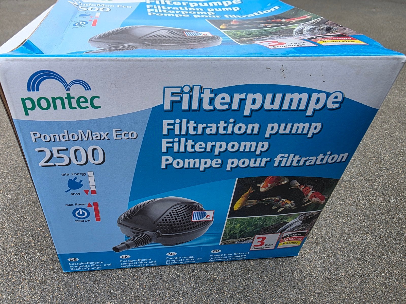 Pontec PondoMax Eco 2500 Filterpomp vijverpomp pomp koi, Ophalen of Verzenden, Nieuw