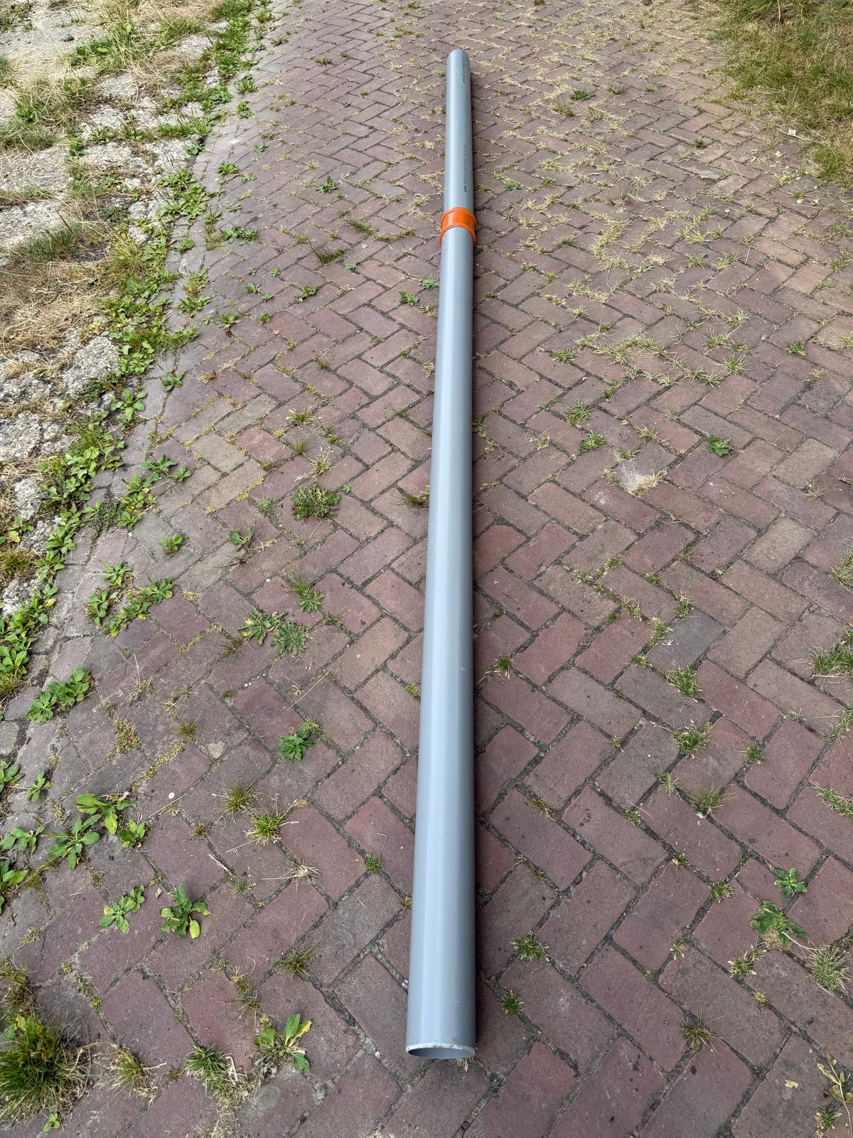 PVC buis 110mm met mof - 2 delen, Gebruikt, Pvc, 2 tot 4 meter, Ophalen of Verzenden