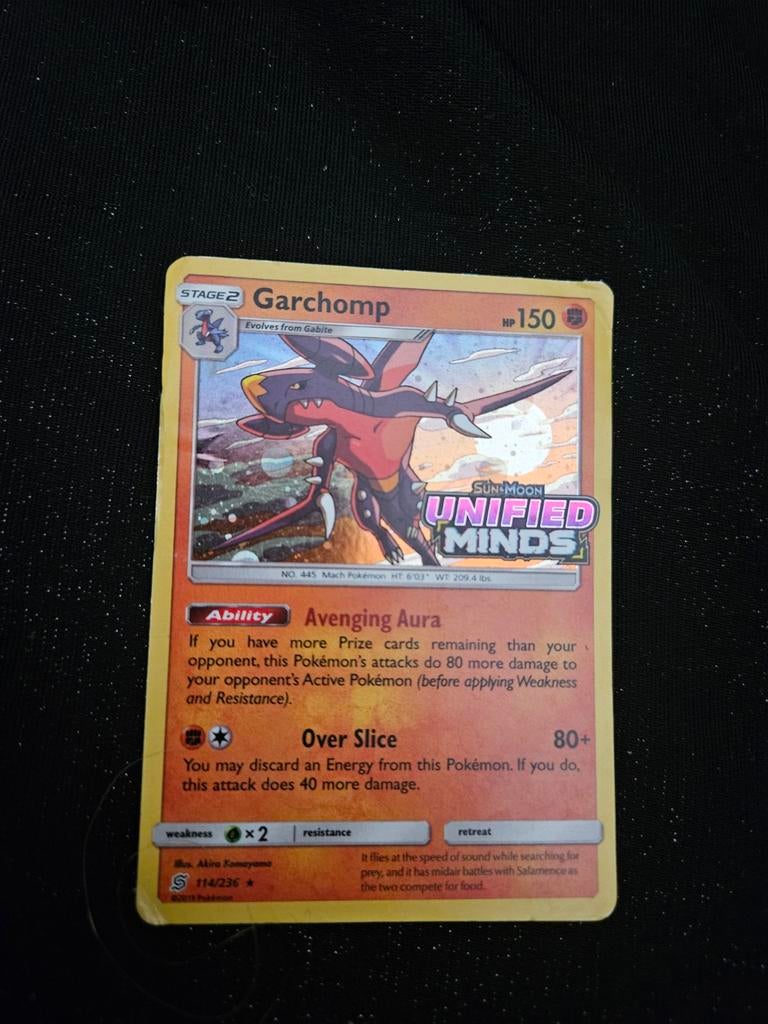 Garchomp Pokémon Kaart - Unified Minds - Gebruikt, Ophalen, Gebruikt, Losse kaart