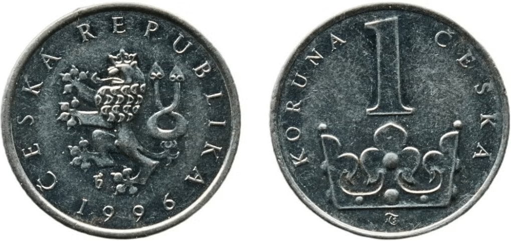 1 koruna tsjechie 1996, Ophalen of Verzenden, Overige landen, Losse munt