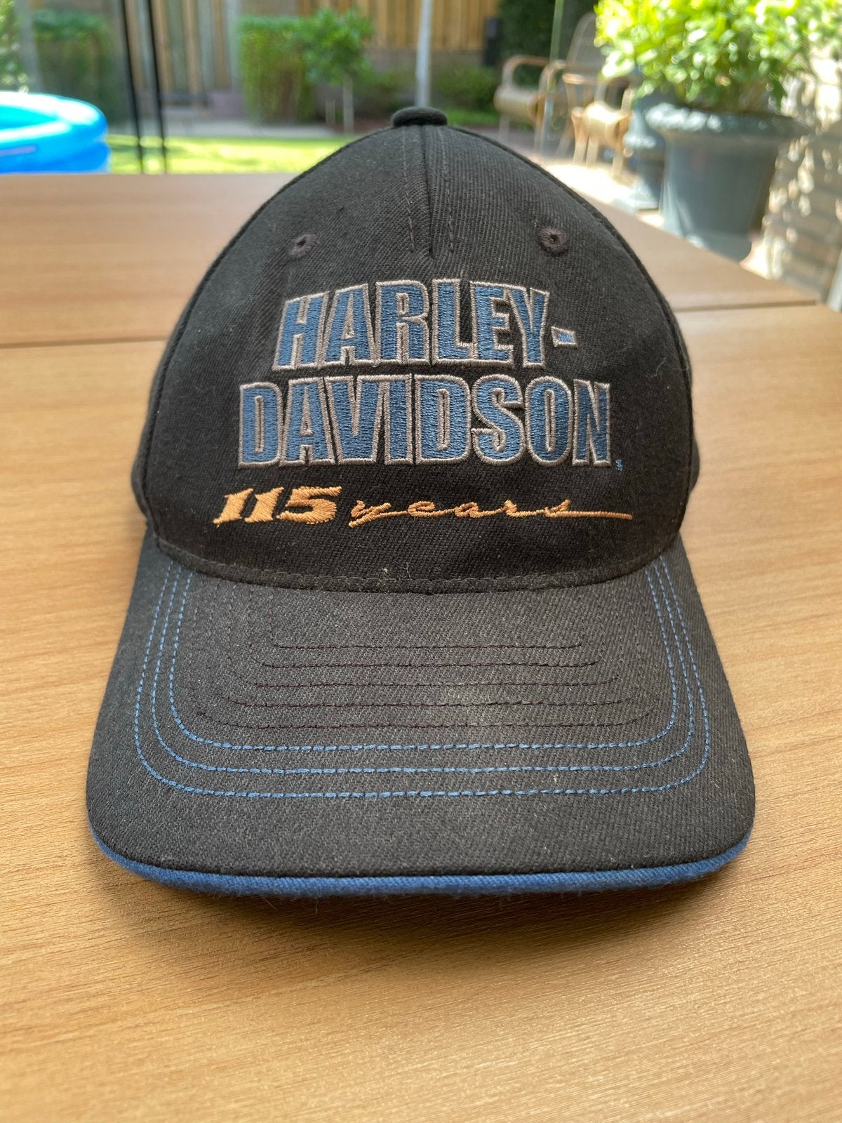 Harley-Davidson 115 Jaar Cap - Zwart/Blauw, One Size, Ophalen of Verzenden, Tweedehands