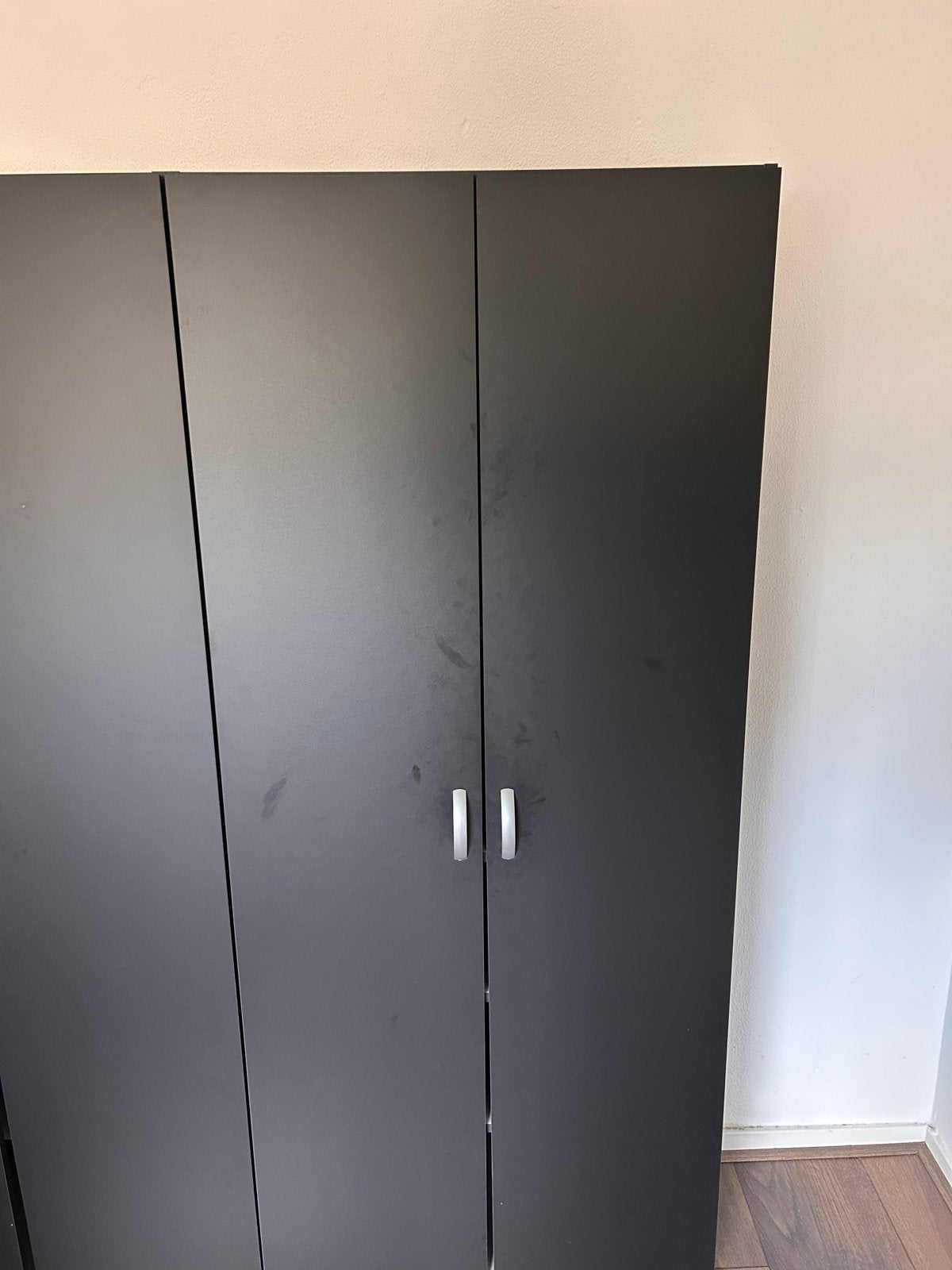 3 Grote zwarte kledingkasten met veel opbergruimte, Ophalen, Gebruikt, 200 cm of meer, 25 tot 50 cm