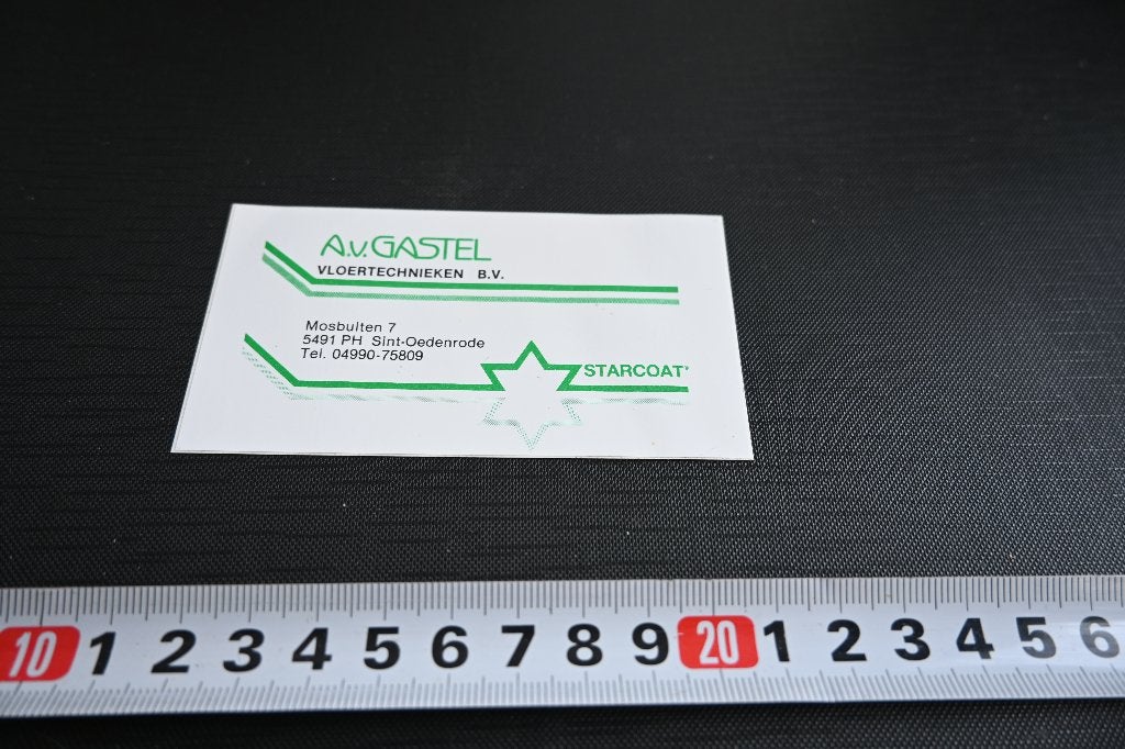 sticker Sint Oedenrode A. v. Gastel Vloertechnieken bv, Ophalen, Zo goed als nieuw
