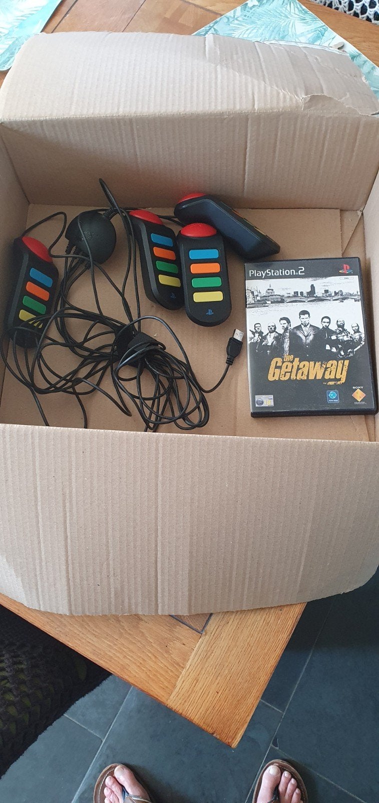 PlayStation 2 Buzz setje met The Getaway spel, Avontuur en Actie, Gebruikt, Eén computer, Ophalen of Verzenden