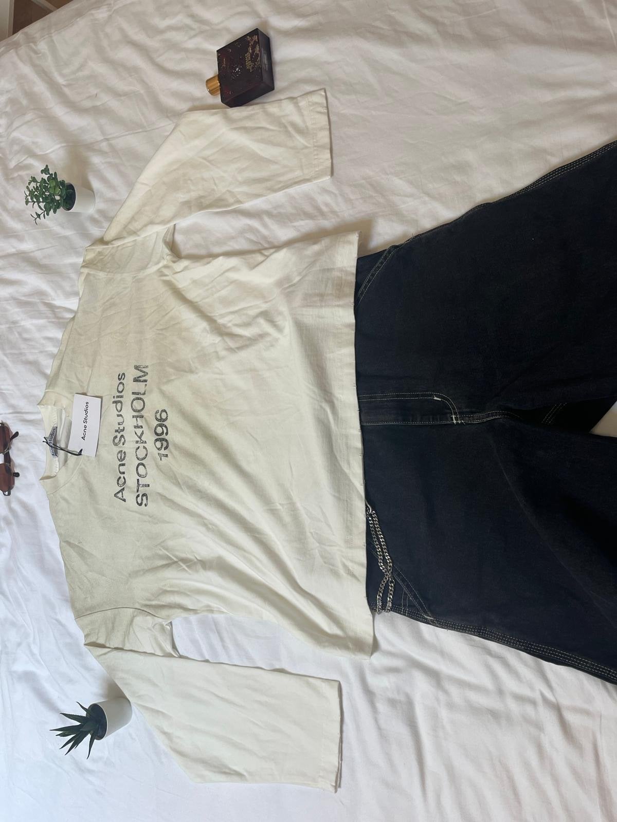 Acne Studios longsleeve wit met distressings, nieuw met kaar, Verzenden, Wit, Nieuw, Lange mouw