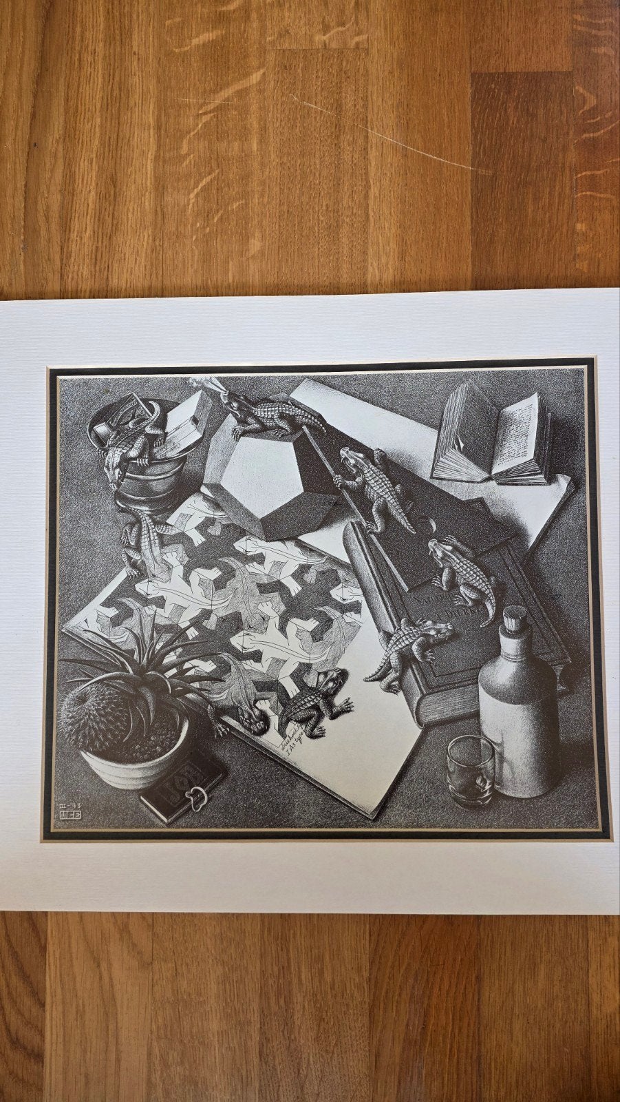 M.C. Escher - Reptielen (Reptiles), Ophalen, Flora en Fauna, 1900 - 1949, Houtsnede