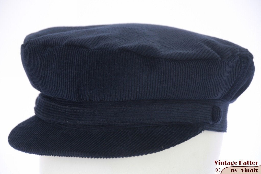 Kapiteinspet Hawkins donker blauw ribfluweel maat 57 nieuw, Nieuw, Ophalen of Verzenden, Hawkins, Pet