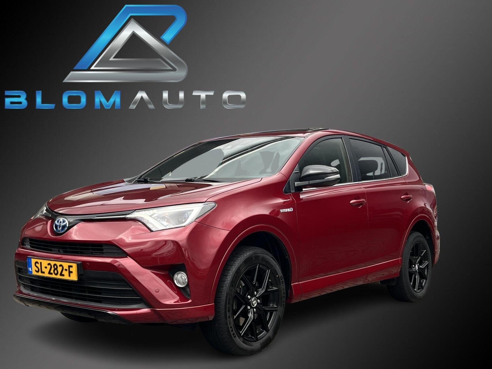 Toyota RAV4 2.5 Hybrid 197PK Black Ed. SUNROOF+LEDER+NL AUTO, Gebruikt, Bedrijf, Rav4, 93 €/maand
