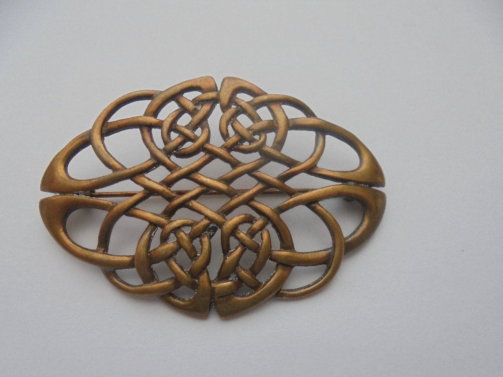 Windalf brozen fibula Keltische broche, Ophalen of Verzenden, Zo goed als nieuw, 4 tot 7 cm, Overige materialen