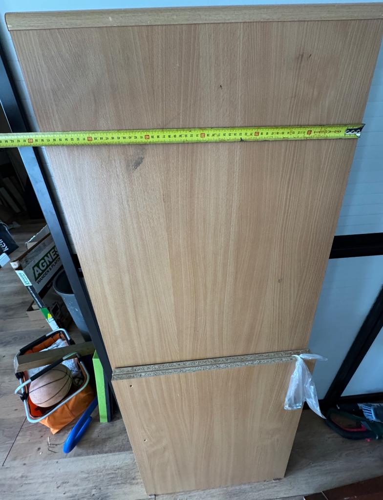 Gratis buro 150x58, Gebruikt, 150 cm, Spaanplaat of MDF, Beige