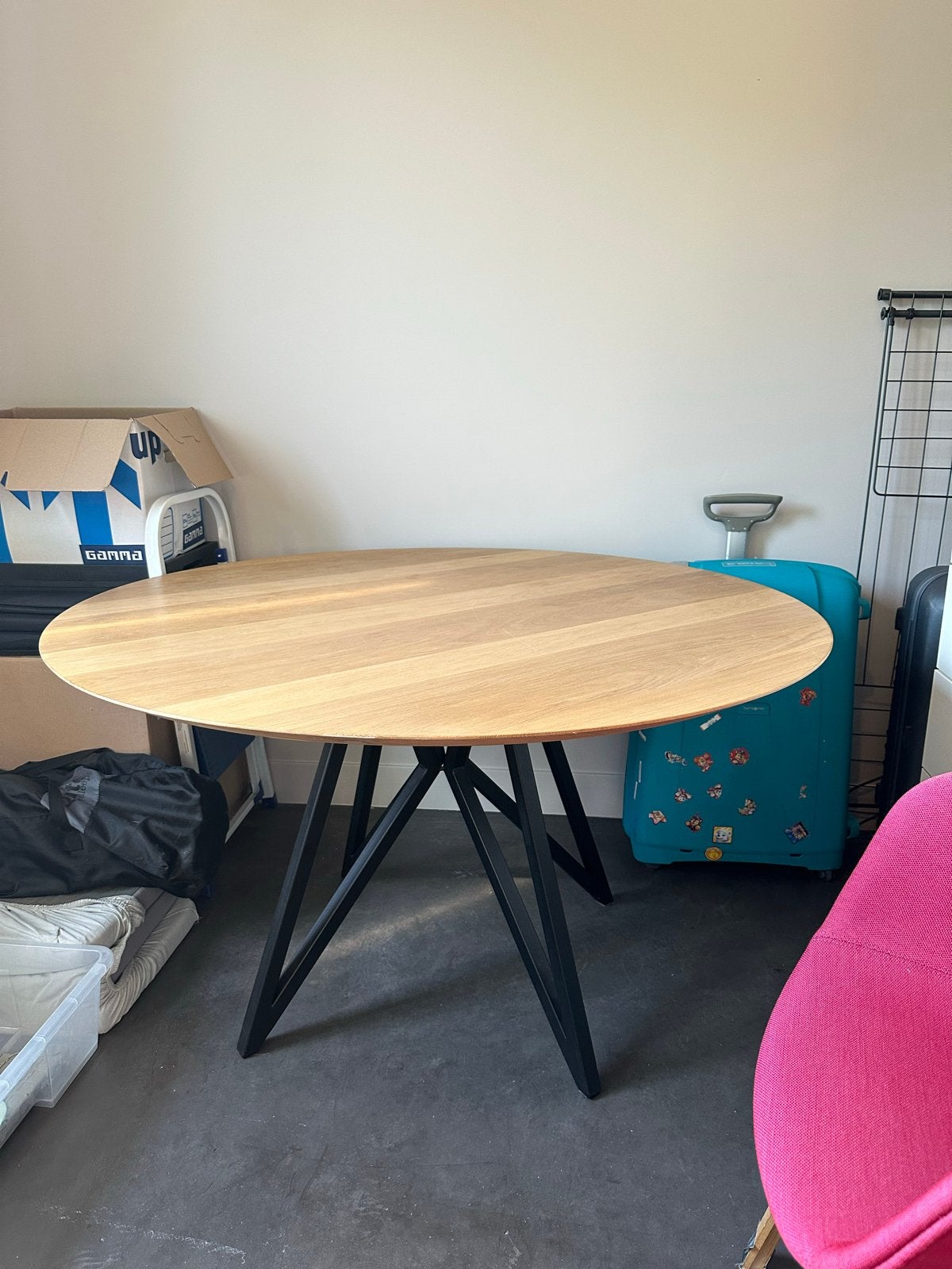 Ronde eettafel 130cm(4-6 persoons) - Studio Henk - Butterfly, Ophalen, Gebruikt, 100 tot 150 cm, Vier personen
