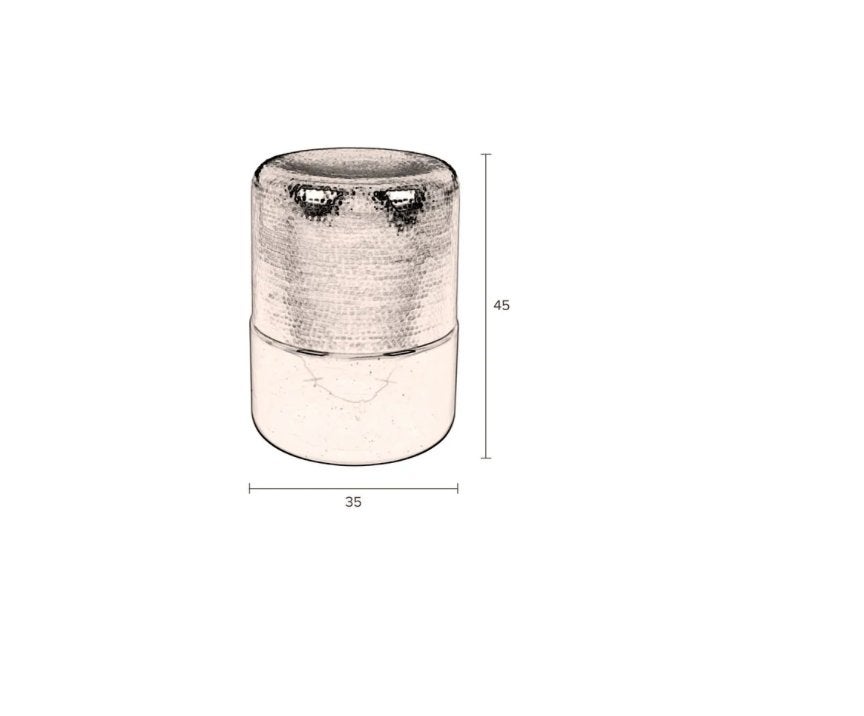 Dutchbone Cave Bijzettafel Amber Geel/ Goud | Van €199, nu, 45 tot 60 cm, Minder dan 55 cm, Dutchbone, Rond