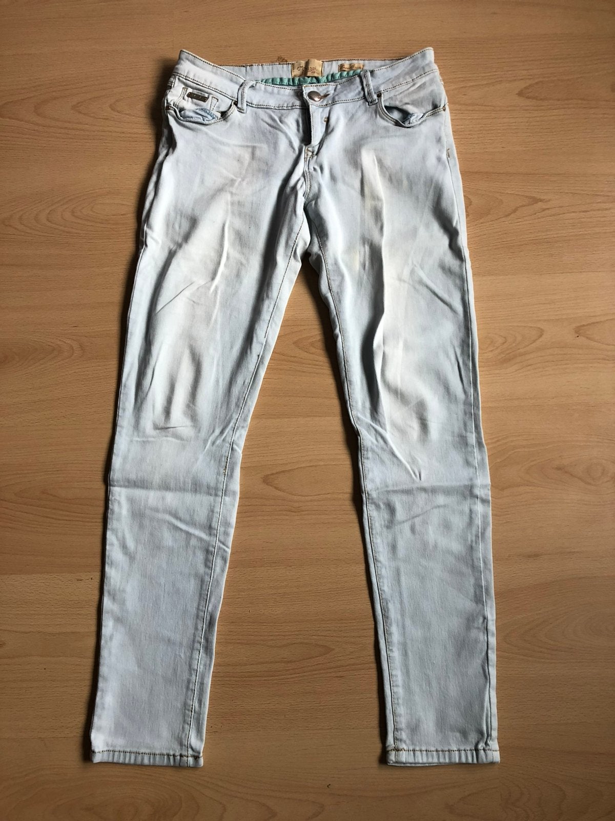 Lichtblauwe jeans van Daysie Denim maat 42, Ophalen of Verzenden, Zo goed als nieuw, Blauw, W33 - W36 (confectie 42/44)