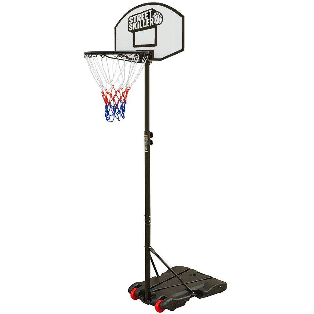 Streetskiller basketbalpaal 179 - 213 cm., op wielen, Ophalen, Gebruikt, Ring, Bord of Paal