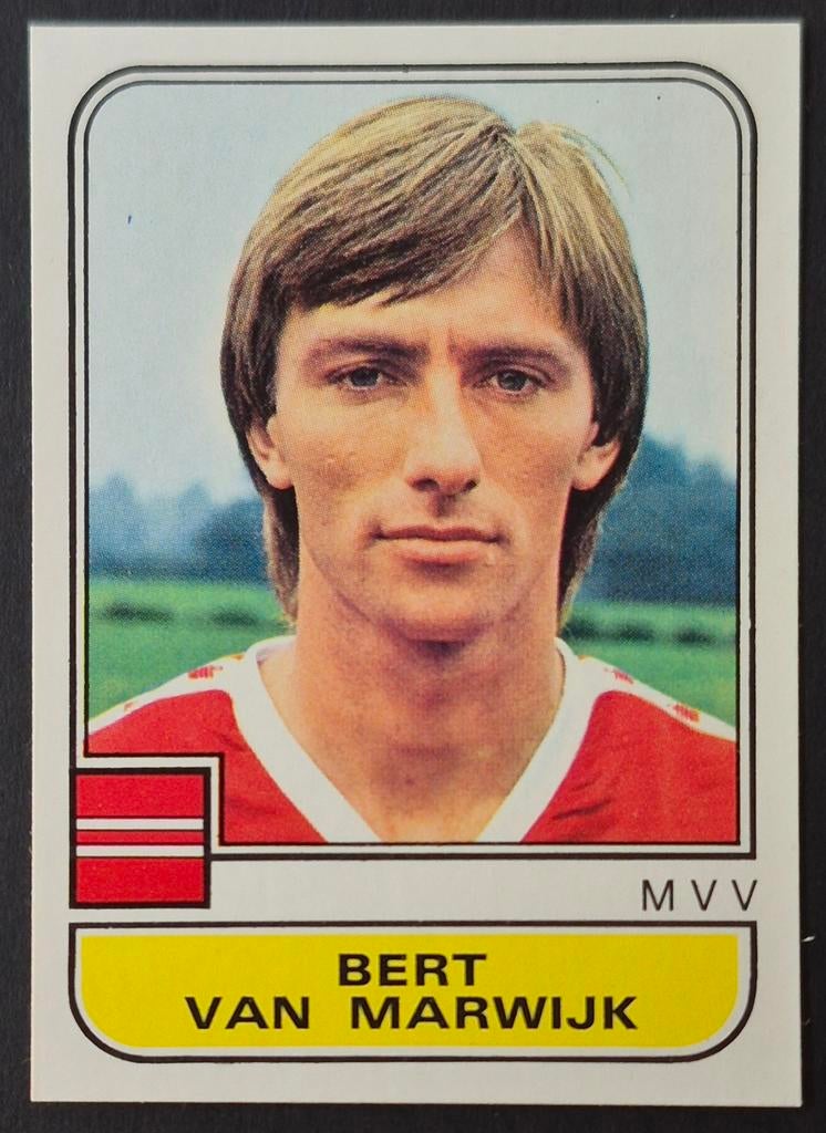 Panini sticker Bert van Marwijk - MVV, 1981/1982, Verzamelen, Ophalen of Verzenden, Zo goed als nieuw, Overige binnenlandse clubs