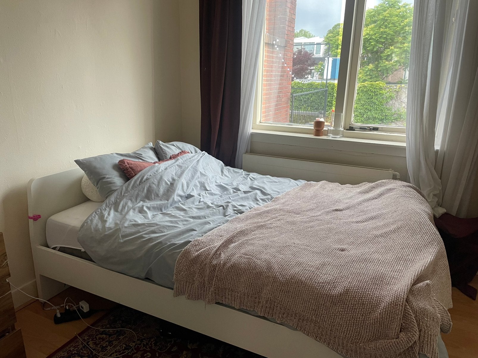 Ikea malm bed 140x200 gratis, Ophalen, Gebruikt, Tweepersoons