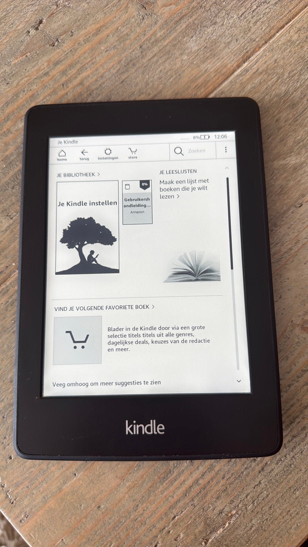 Kindle e-reader DP75SDI met bijpassend hoesje, Ophalen of Verzenden, Zo goed als nieuw