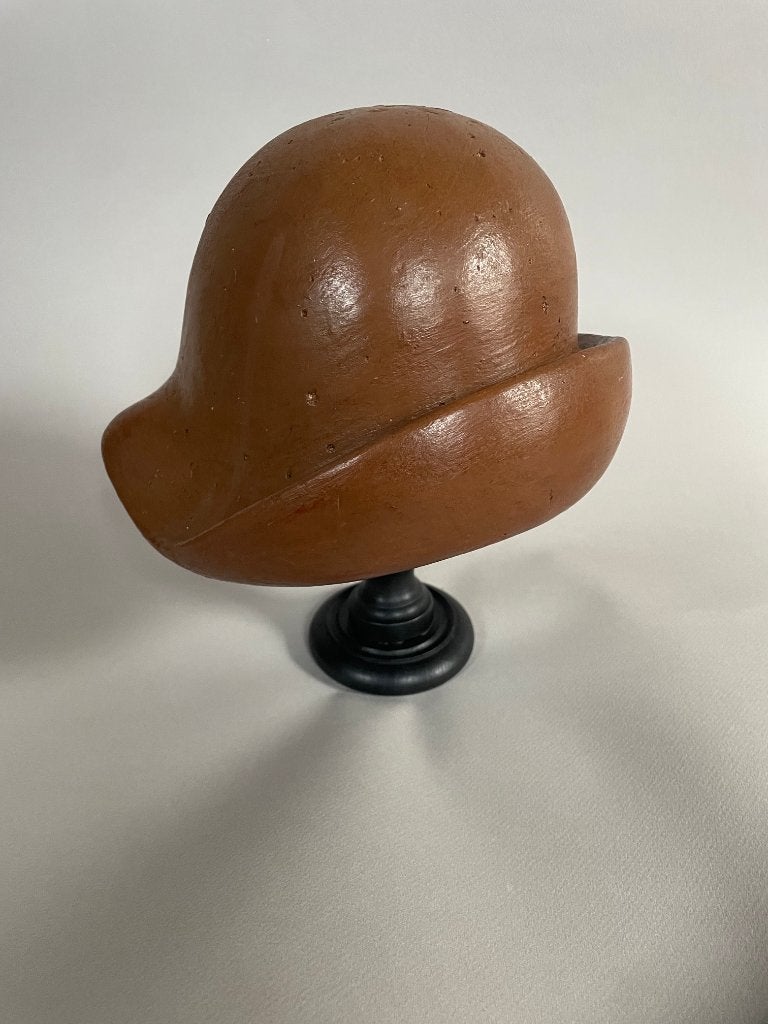 Antieke houten hoedenmal op standaard 1920/30, Ophalen of Verzenden
