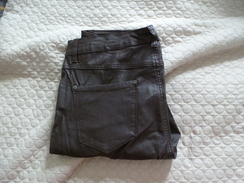 NORAH imitatie leer broek BRUIN 44 -GRATIS zend, Bruin, Verzenden, Maat 42/44 (L), Nieuw