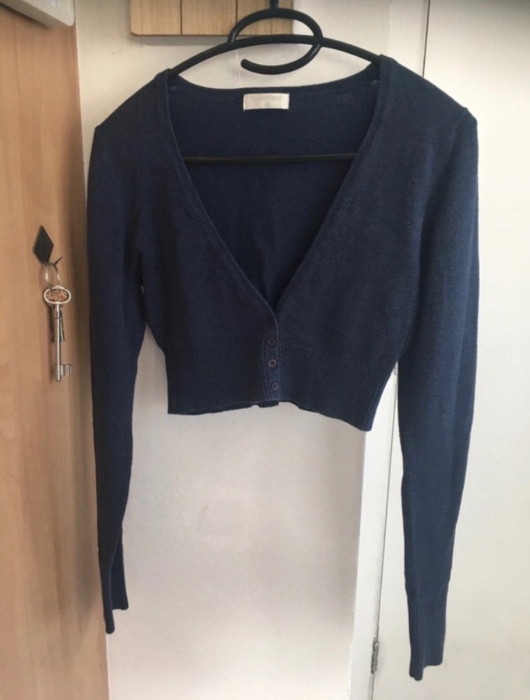Sutherland XS crop vest met lange mouwen marineblauw, Kleding | Dames, Ophalen of Verzenden, Gedragen, Maat 34 (XS) of kleiner