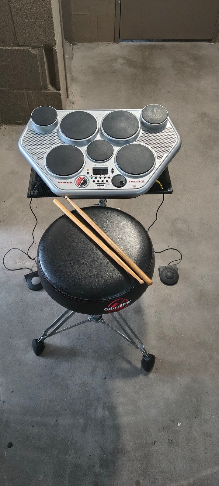 Yamaha DD-55 Digitale Percussie Drumstel met Stokken, Ophalen of Verzenden, Gebruikt, Yamaha