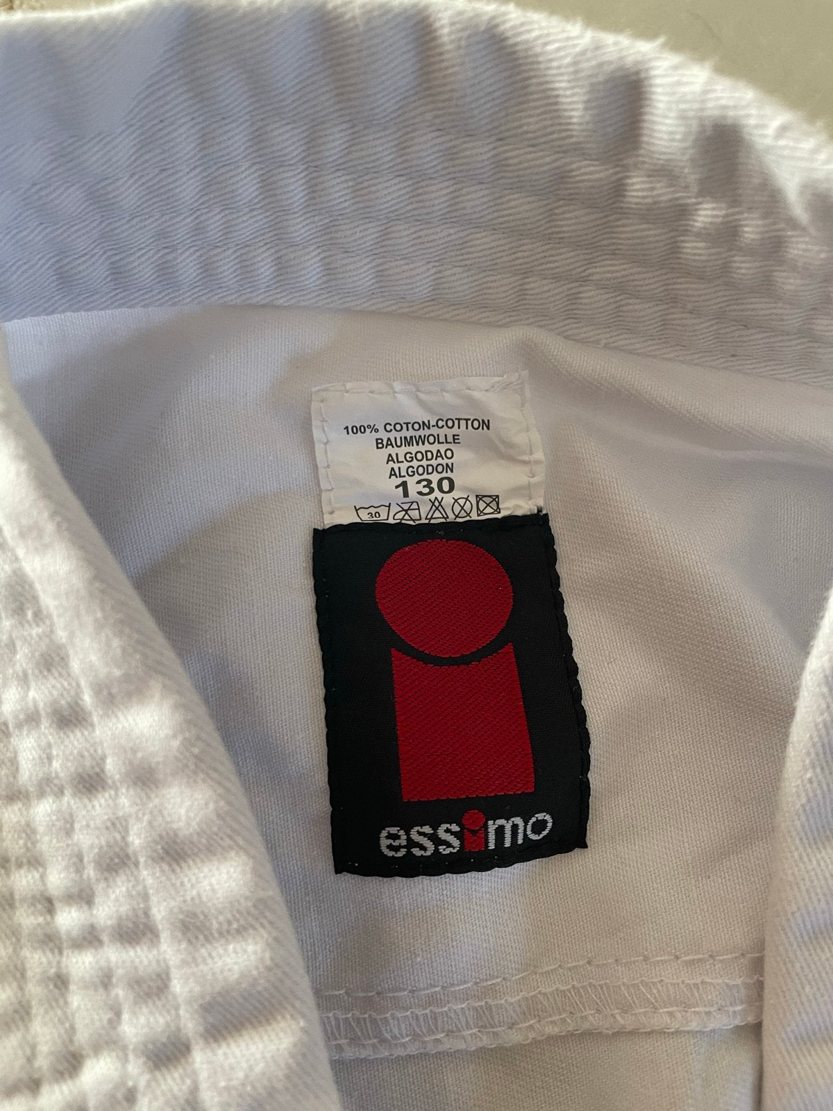 Essmo Judo/Karate Pak Maat 130, Maat XS of kleiner, Judo, Vechtsportpak, Ophalen of Verzenden
