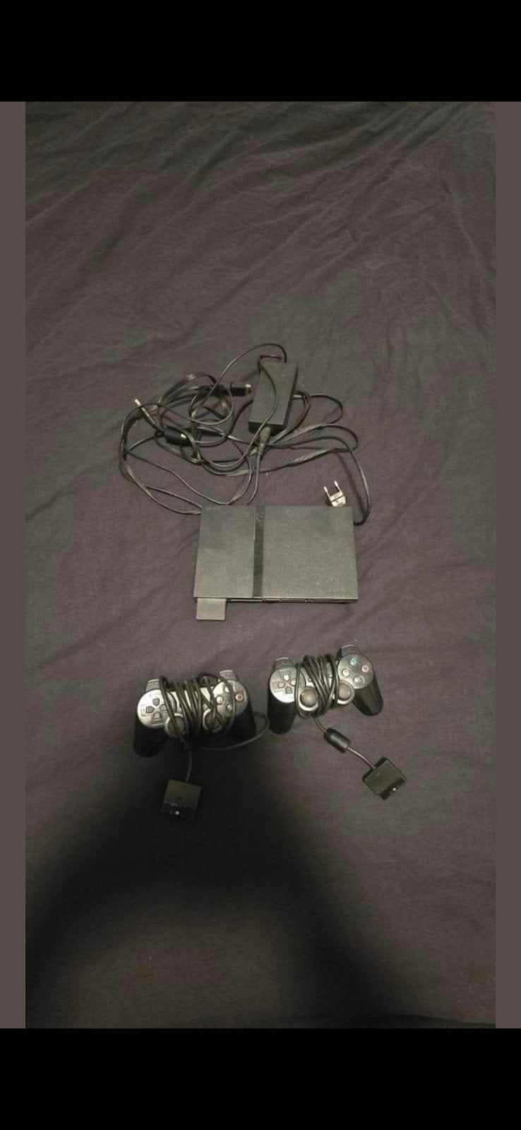 PlayStation 2 Slim met 2 controllers en geheugenkaart, Spelcomputers en Games, Spelcomputers | Sony PlayStation 2, Gebruikt, Zwart