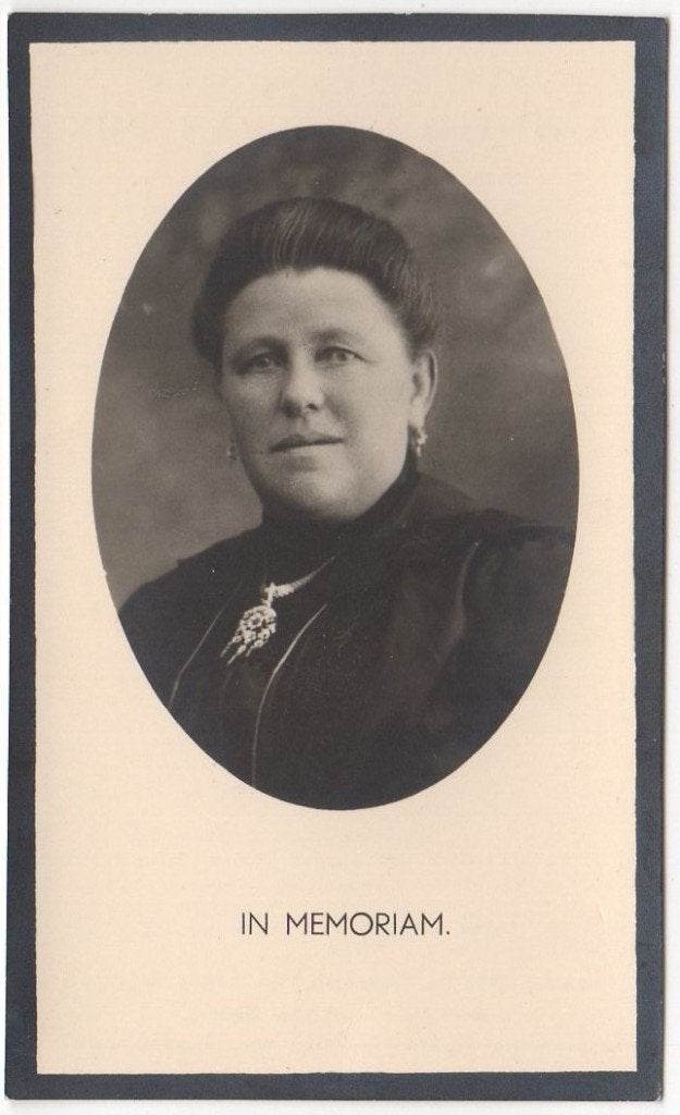 Anna M.H. van Dijk 1873 Nieuw-Vosmeer + 1942 Lepelstraat, Verzenden
