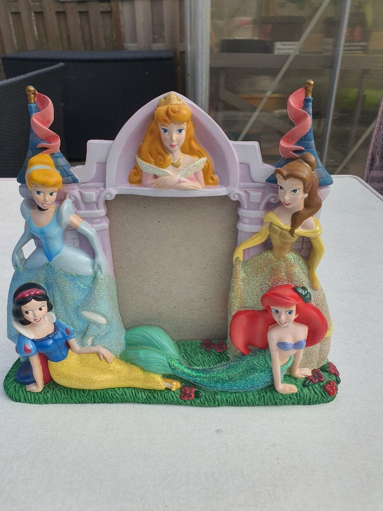 Disney Prinsessen Fotolijst Sneeuwwitje Ariel Belle, Ophalen of Verzenden, Sneeuwwitje of Doornroosje, Beeldje of Figuurtje