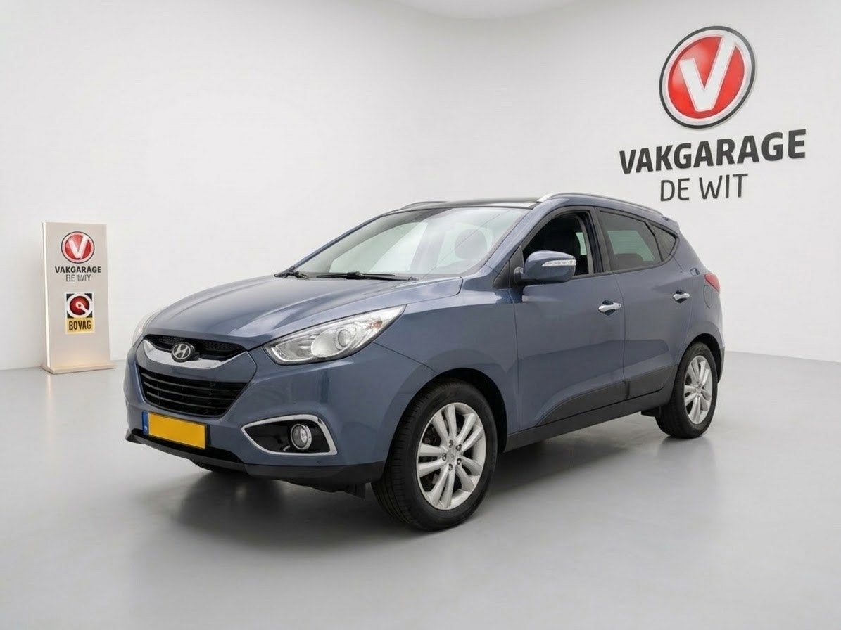 Hyundai Ix35 2.0i Automaat i-Catcher | Trekhaak | Camera, Auto's, Gebruikt, Zwart, 4 cilinders, Stoelverwarming