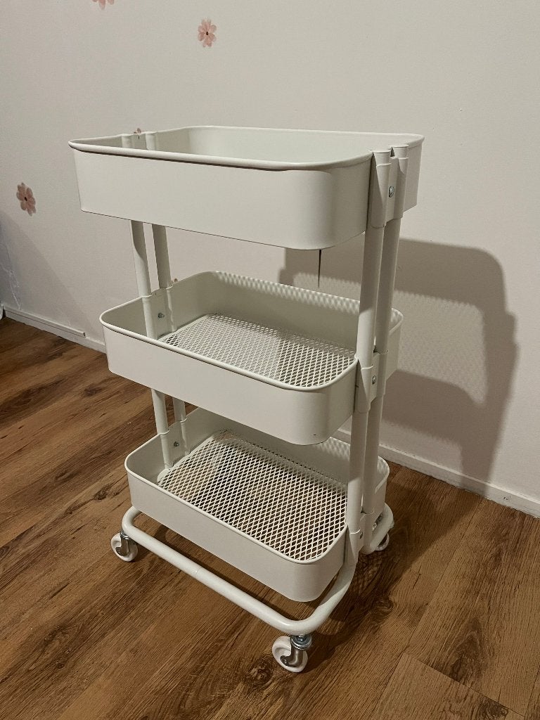 IKEA RÅSKOG Roltafel Wit, Ophalen, Zo goed als nieuw