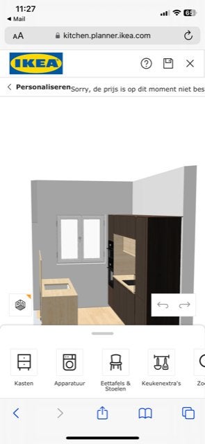 UNIEK / Design Keuken IKEA 3m10 met losse muur eiland 1m40, Huis en Inrichting, Keuken | Complete keukens, Ophalen, Overige typen