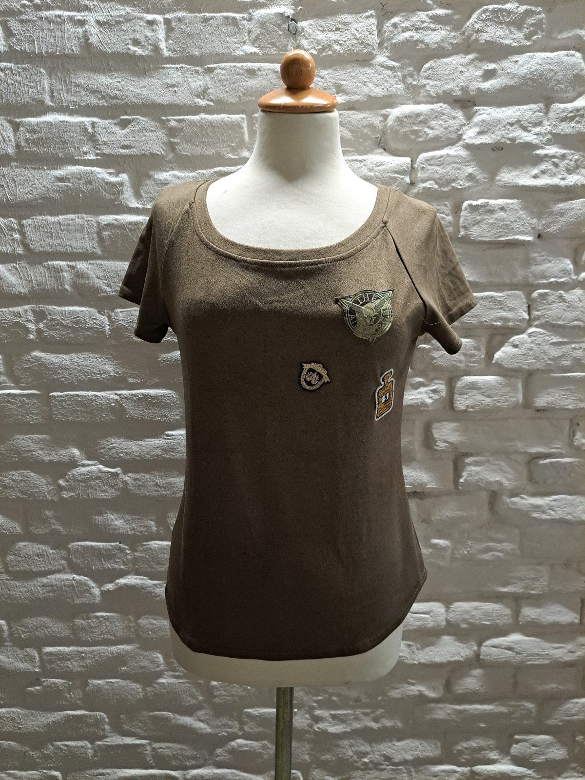 In Vogue Paris T-shirt met patches - Maat 40, Maat 38/40 (M), Verzenden, Zo goed als nieuw, Korte mouw