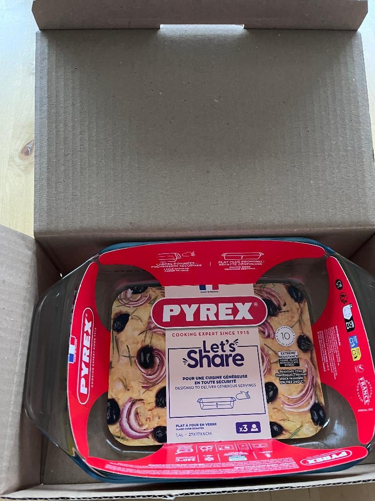Pyrex ovenschaal Let’s Share 1,4 l. Nieuw in doos., Nieuw, Ophalen of Verzenden, Overige merken, Glas