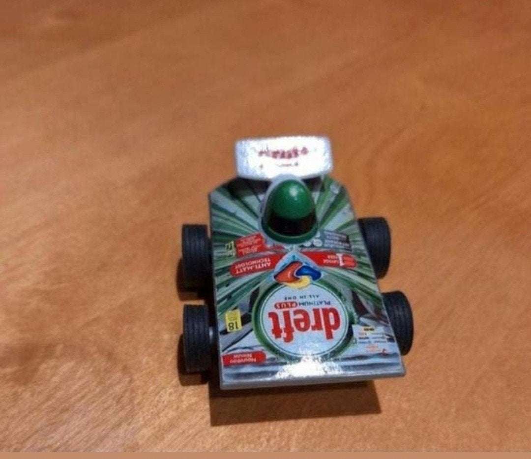 Dreft en Maza Hummus raceauto's - Unieke verzamelobjecten, Ophalen of Verzenden, Gebruikt, Reclamebord