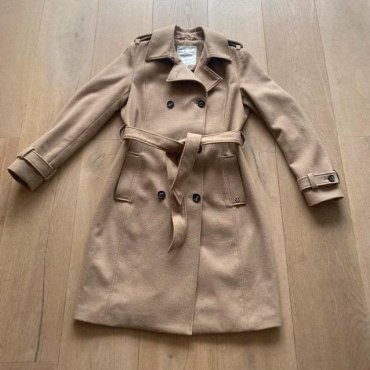 Mc gregor trenchcoat wol M 40, Ophalen of Verzenden, Zo goed als nieuw, Maat 38/40 (M), Beige