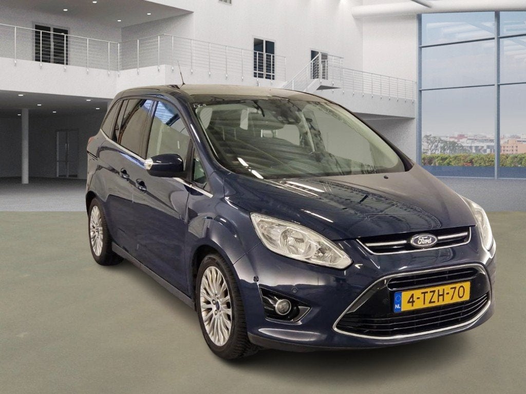 Ford Grand C-Max 1.0 Edition Plus|PANO|NAVI|TREKHAAK|PSENSOR, 125 pk, Gebruikt, Blauw, Origineel Nederlands