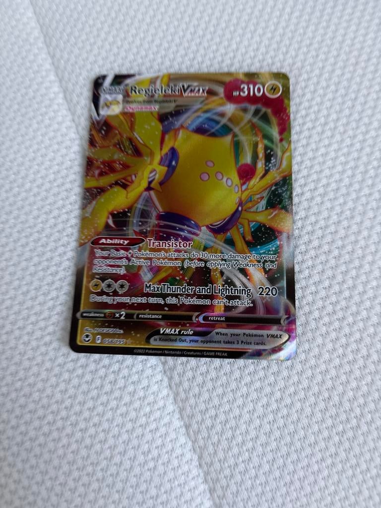 Regieleki VMAX Pokémon kaart (Crown Zenith GG60/GG70), Ophalen of Verzenden, Zo goed als nieuw, Losse kaart, Foil