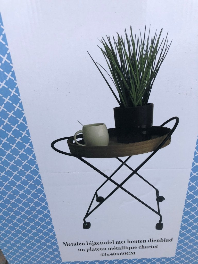 Te koop leuk tuin tafeltje.(nieuw)., Ophalen, Nieuw, Ovaal, Overige materialen