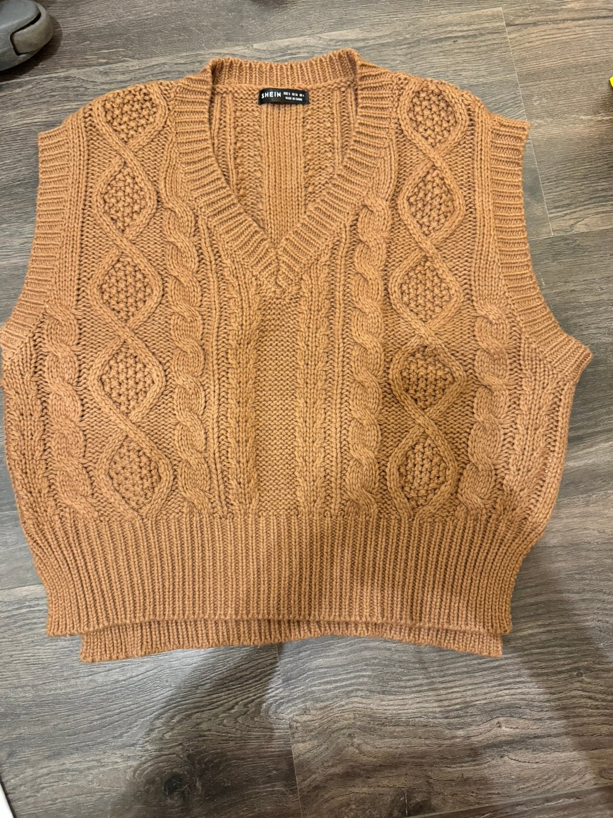 Gebreide Spencer Maat S - Shein, Kleding | Dames, Tops, Bruin, Ophalen of Verzenden, Zo goed als nieuw, Maat 36 (S)